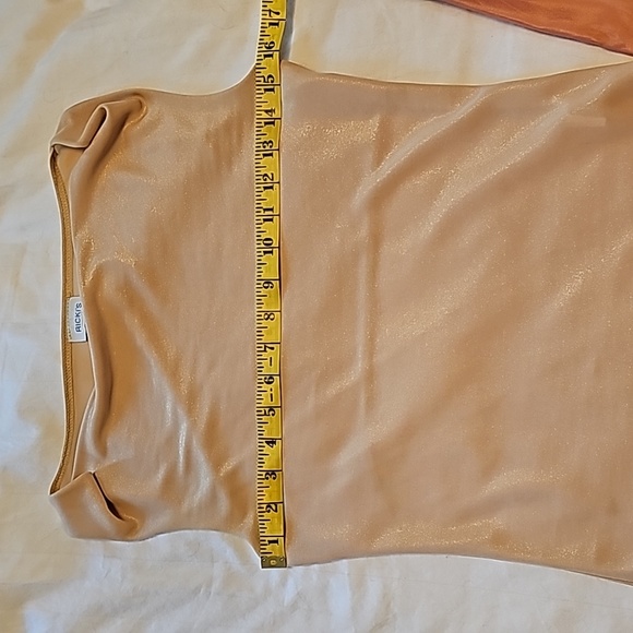 Ball Gown Bottom, High-waisted gown bottom, Size 8, Iridescent Orange with top. - Picture 13 of 14